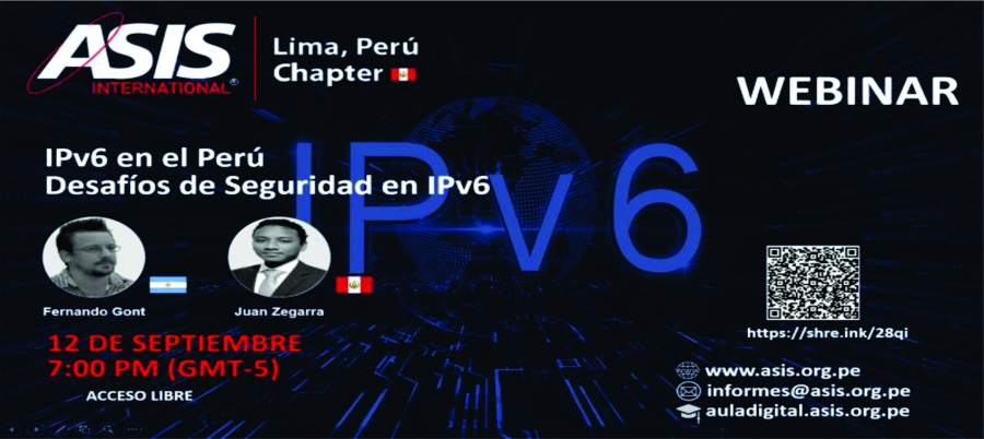 Webinar: IPv6 en el Perú: Desafíos de Seguridad en IPv6